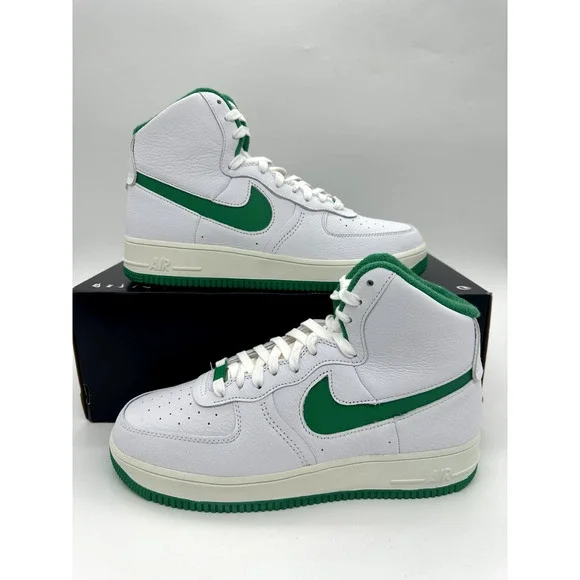 Nike Air Force 1 High Sculpt Womans 11.5 Mens≈ 10 White Stadium Green DQ5007 100 - Picture 1 of 6